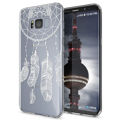 NALIA Handyhülle kompatibel mit Samsung Galaxy S8, Motiv Design Slim Silikon Case Cover, Crystal Schutzhülle Handy-Tasche Dünn, Muster Backcover Bumper Smart-Phone Hülle