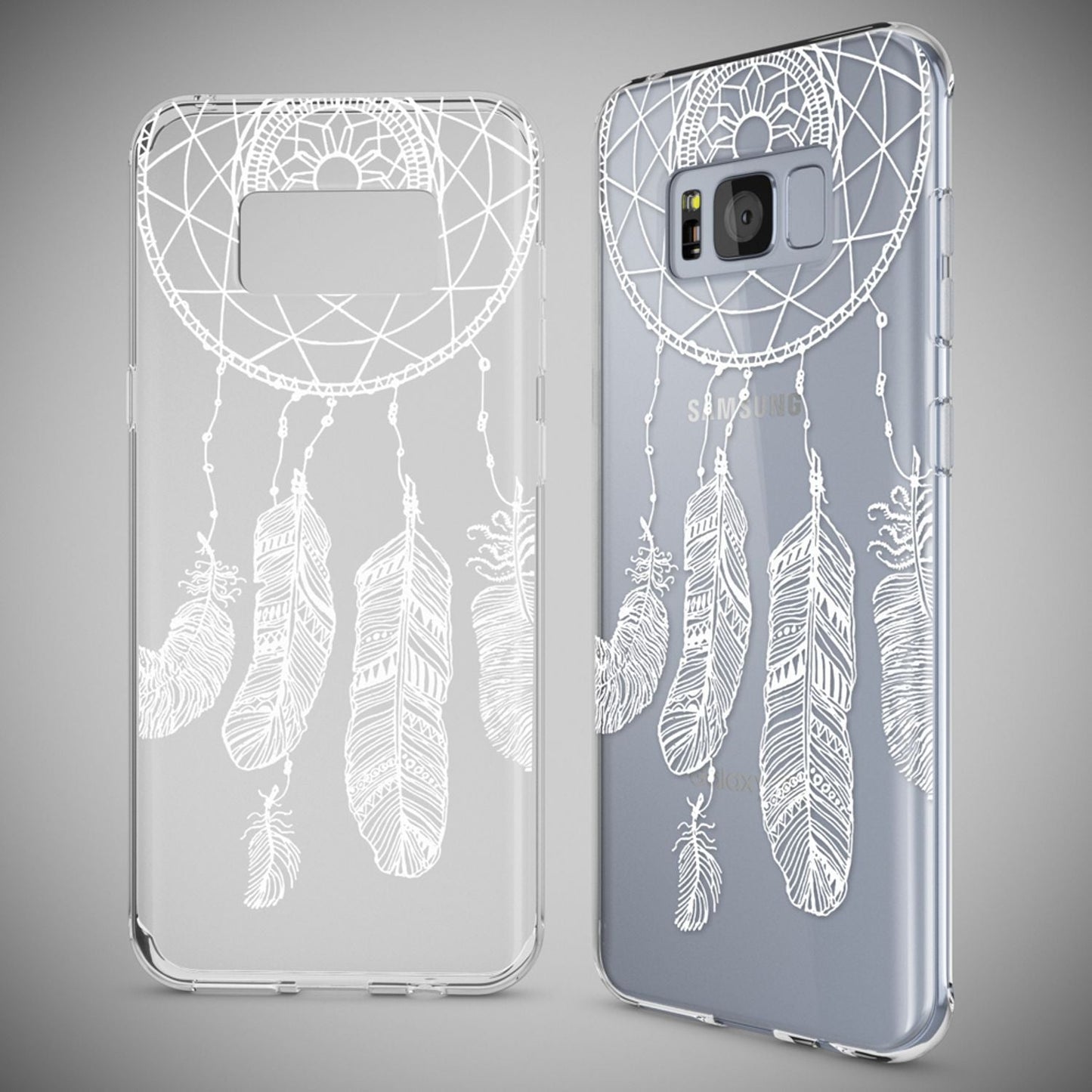 NALIA Handyhülle kompatibel mit Samsung Galaxy S8, Motiv Design Slim Silikon Case Cover, Crystal Schutzhülle Handy-Tasche Dünn, Muster Backcover Bumper Smart-Phone Hülle