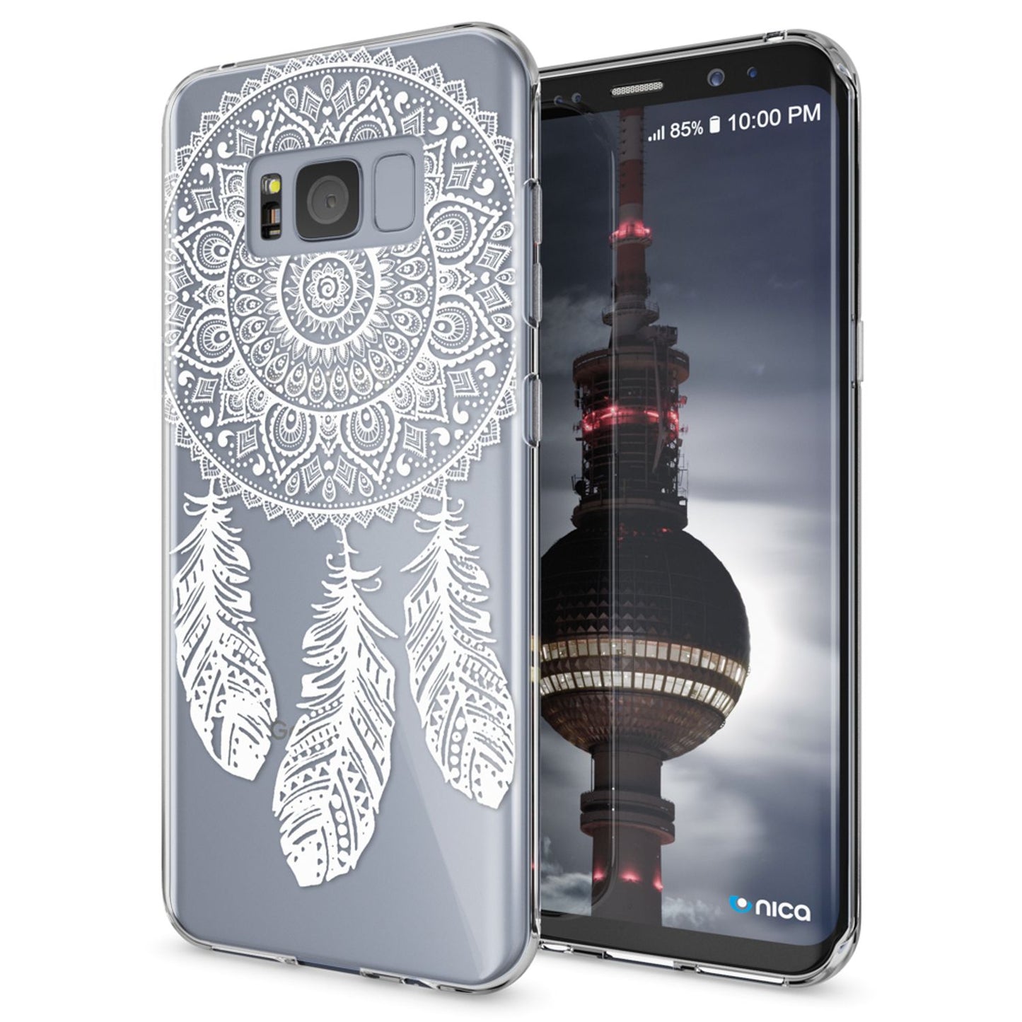 NALIA Handyhülle kompatibel mit Samsung Galaxy S8, Motiv Design Slim Silikon Case Cover, Crystal Schutzhülle Handy-Tasche Dünn, Muster Backcover Bumper Smart-Phone Hülle