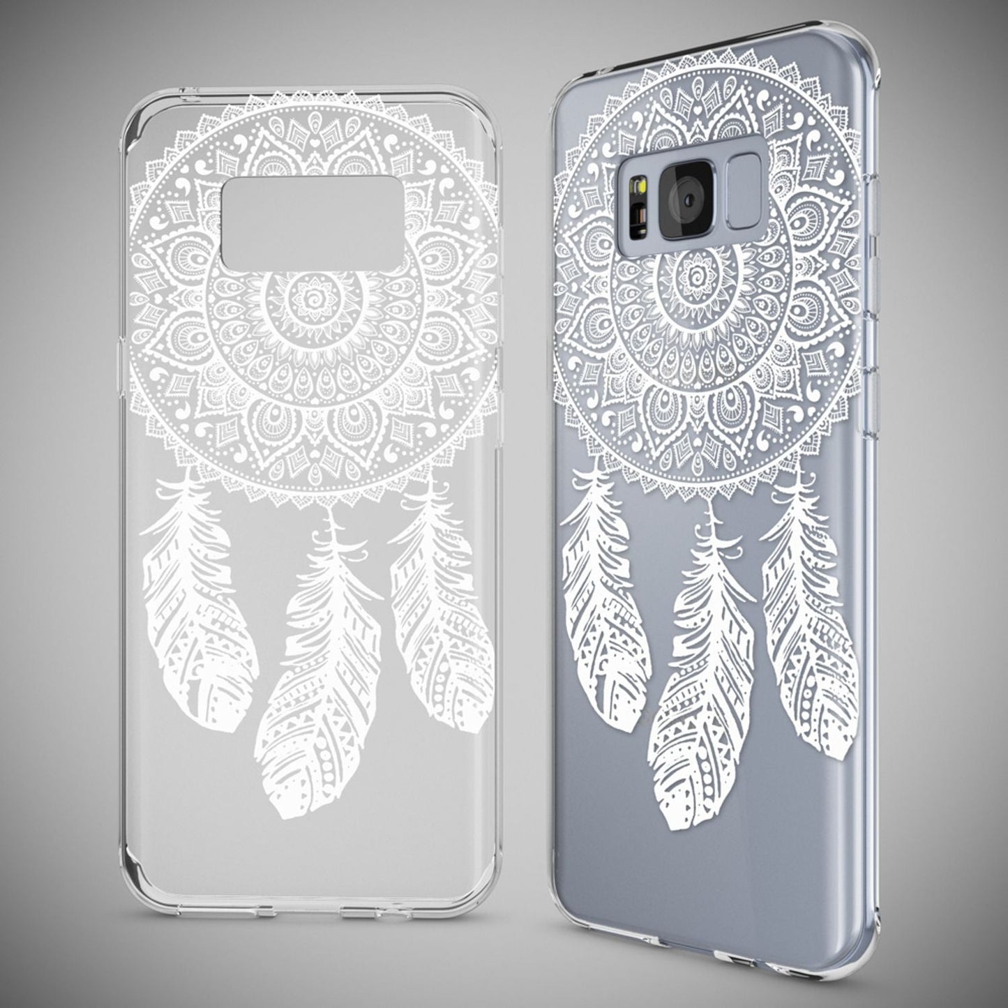 NALIA Handyhülle kompatibel mit Samsung Galaxy S8 Plus, Motiv Design Slim Silikon Case Cover, Crystal Schutzhülle Handy-Tasche Dünn, Muster Backcover Smart-Phone Hülle