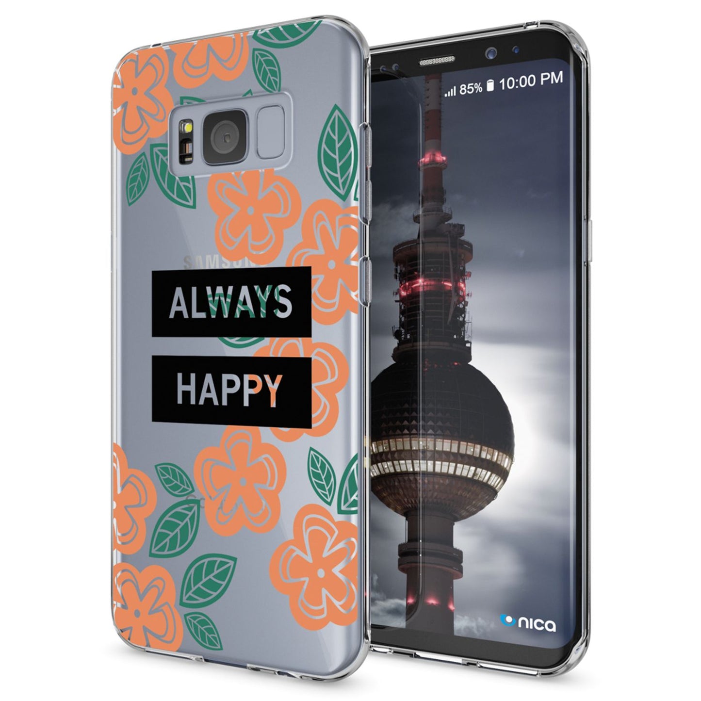 NALIA Handyhülle kompatibel mit Samsung Galaxy S8 Plus, Motiv Design Slim Silikon Case Cover, Crystal Schutzhülle Handy-Tasche Dünn, Muster Backcover Smart-Phone Hülle