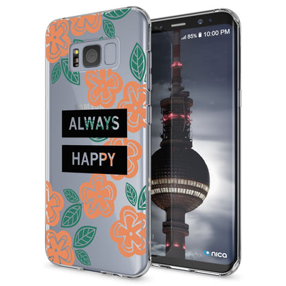NALIA Handyhülle kompatibel mit Samsung Galaxy S8, Motiv Design Slim Silikon Case Cover, Crystal Schutzhülle Handy-Tasche Dünn, Muster Backcover Bumper Smart-Phone Hülle