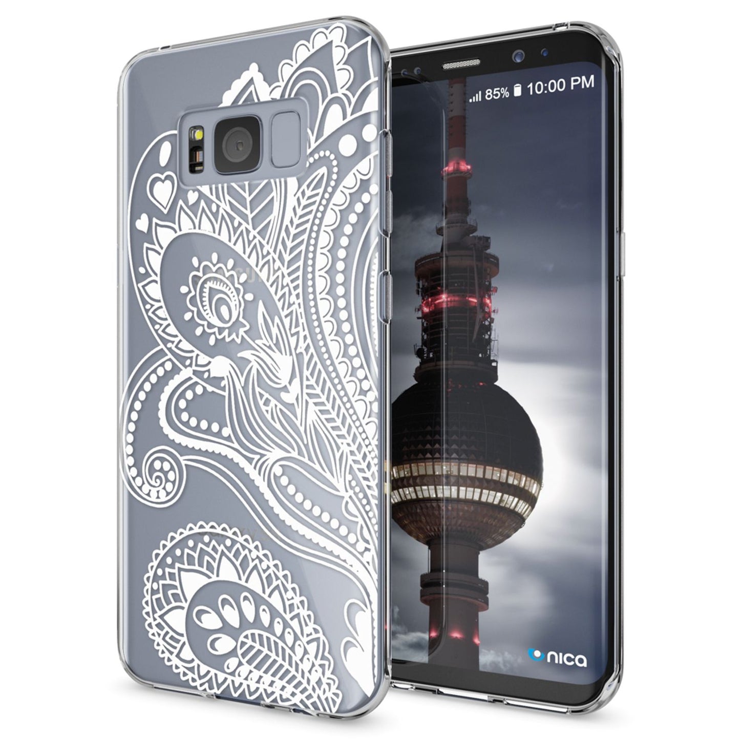 NALIA Handyhülle kompatibel mit Samsung Galaxy S8 Plus, Motiv Design Slim Silikon Case Cover, Crystal Schutzhülle Handy-Tasche Dünn, Muster Backcover Smart-Phone Hülle