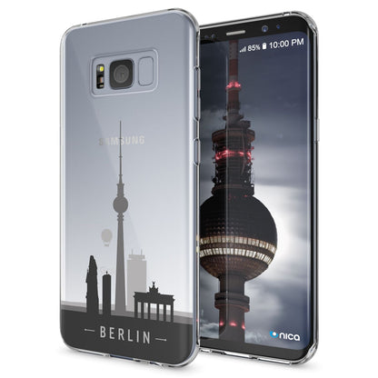 NALIA Handyhülle kompatibel mit Samsung Galaxy S8, Motiv Design Slim Silikon Case Cover, Crystal Schutzhülle Handy-Tasche Dünn, Muster Backcover Bumper Smart-Phone Hülle