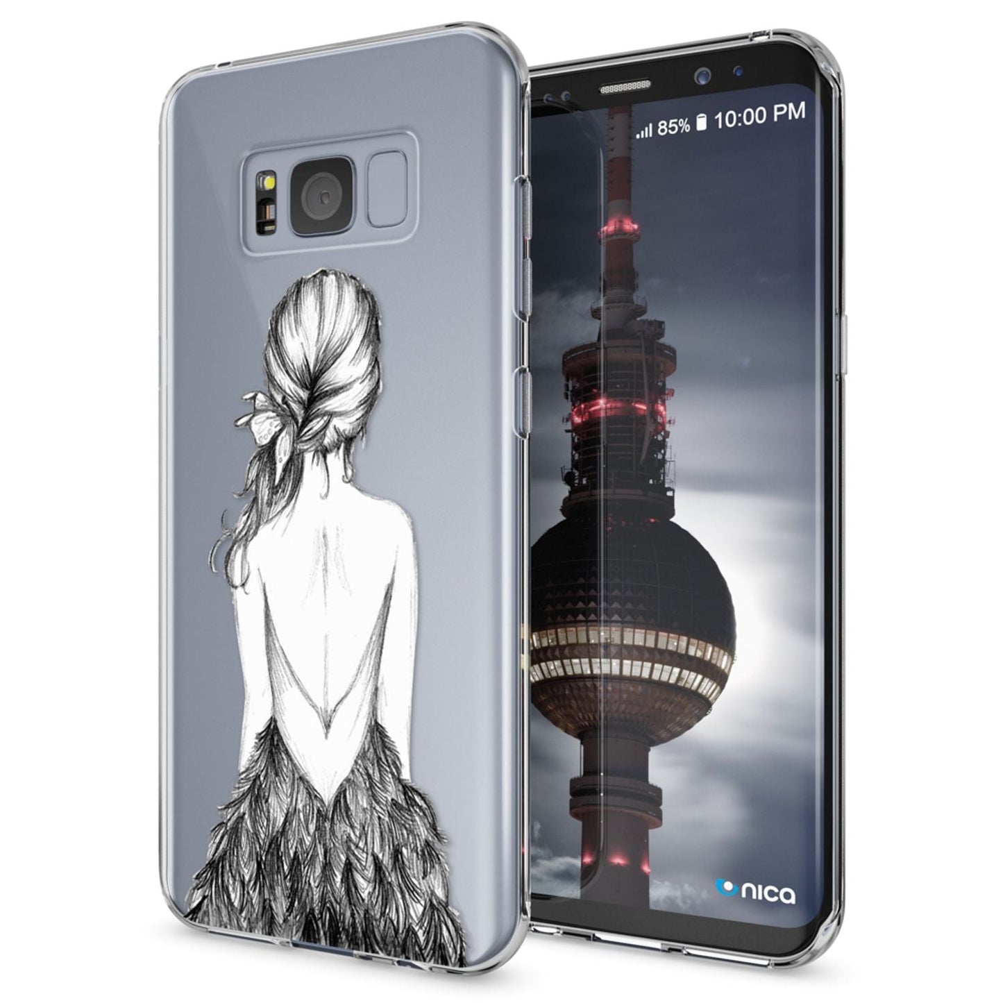 NALIA Handyhülle kompatibel mit Samsung Galaxy S8, Motiv Design Slim Silikon Case Cover, Crystal Schutzhülle Handy-Tasche Dünn, Muster Backcover Bumper Smart-Phone Hülle