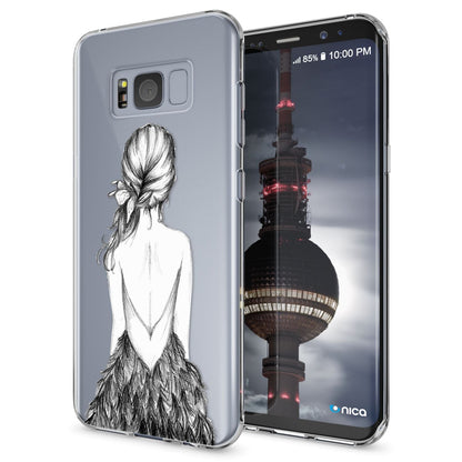NALIA Handyhülle kompatibel mit Samsung Galaxy S8, Motiv Design Slim Silikon Case Cover, Crystal Schutzhülle Handy-Tasche Dünn, Muster Backcover Bumper Smart-Phone Hülle