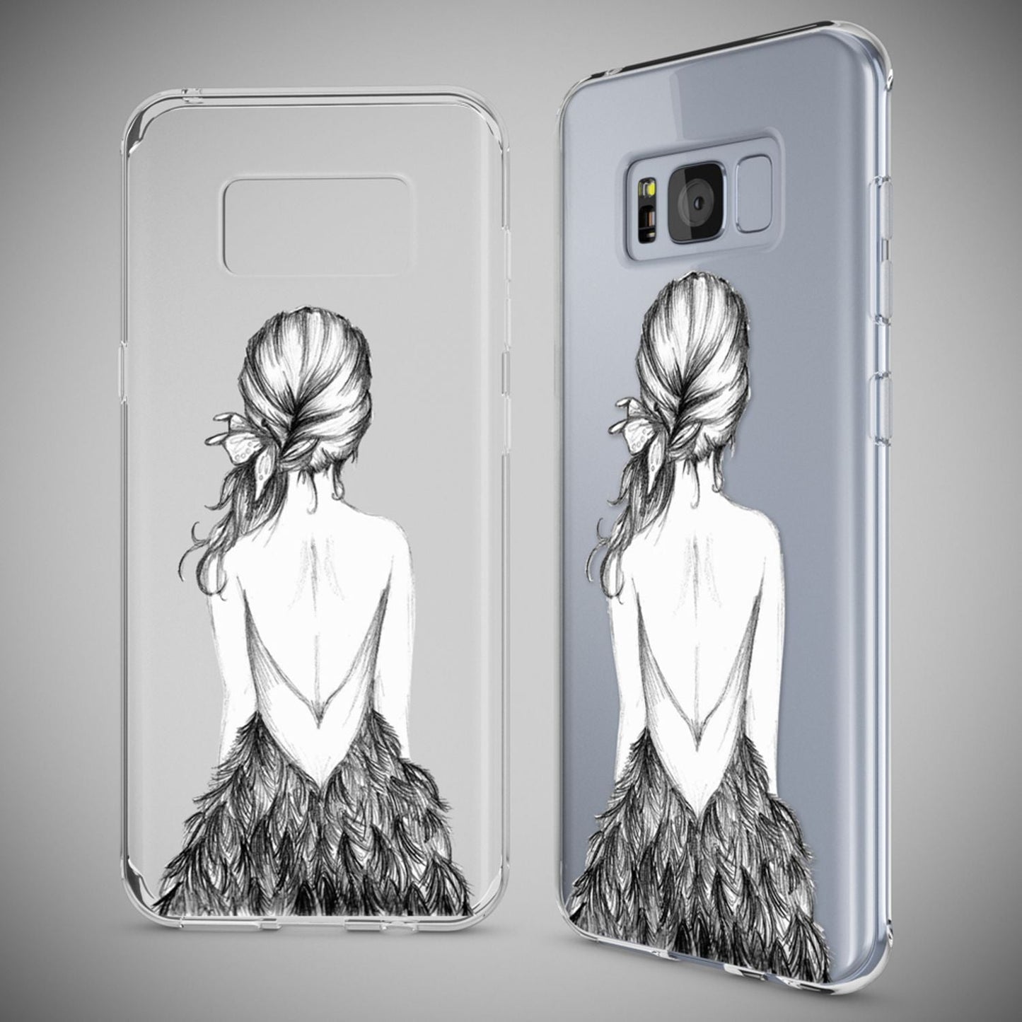 NALIA Handyhülle kompatibel mit Samsung Galaxy S8 Plus, Motiv Design Slim Silikon Case Cover, Crystal Schutzhülle Handy-Tasche Dünn, Muster Backcover Smart-Phone Hülle