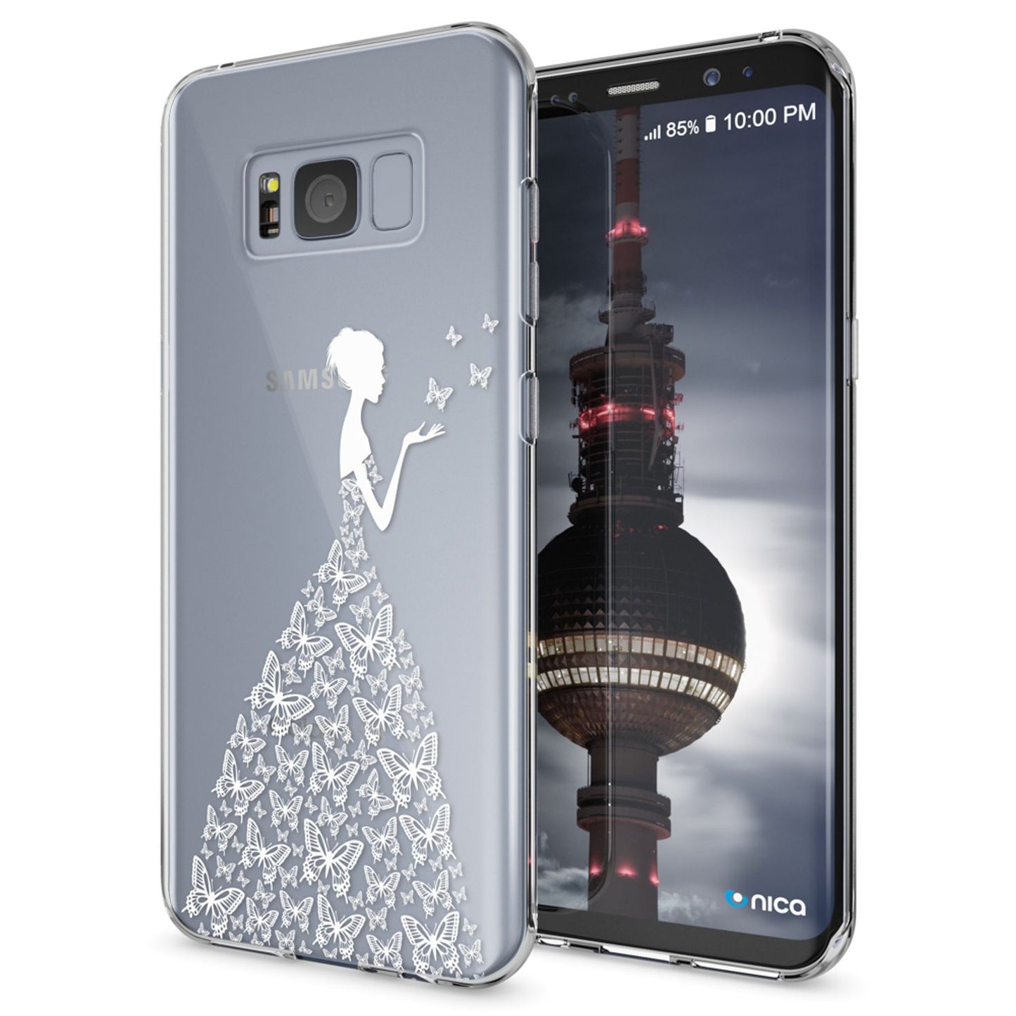 NALIA Handyhülle kompatibel mit Samsung Galaxy S8, Motiv Design Slim Silikon Case Cover, Crystal Schutzhülle Handy-Tasche Dünn, Muster Backcover Bumper Smart-Phone Hülle