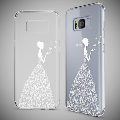 NALIA Handyhülle kompatibel mit Samsung Galaxy S8 Plus, Motiv Design Slim Silikon Case Cover, Crystal Schutzhülle Handy-Tasche Dünn, Muster Backcover Smart-Phone Hülle