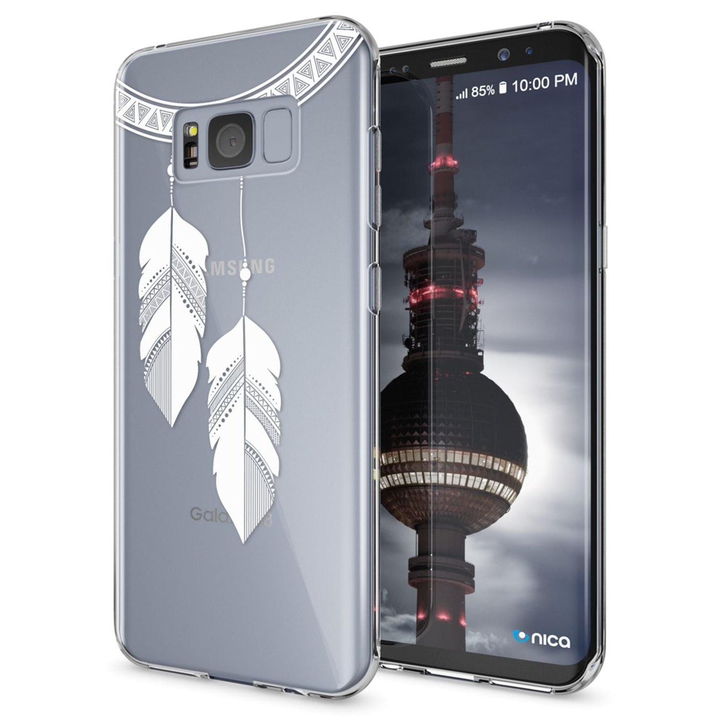 NALIA Handyhülle kompatibel mit Samsung Galaxy S8 Plus, Motiv Design Slim Silikon Case Cover, Crystal Schutzhülle Handy-Tasche Dünn, Muster Backcover Smart-Phone Hülle