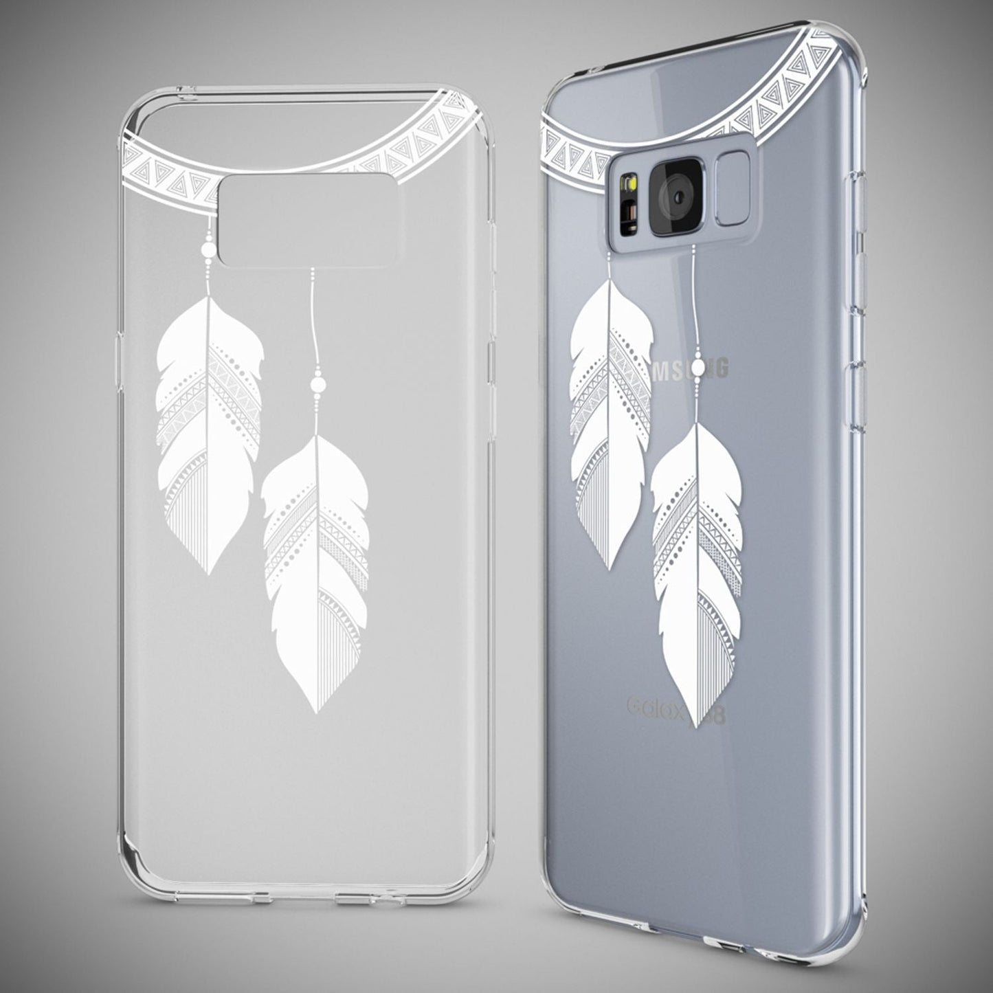NALIA Handyhülle kompatibel mit Samsung Galaxy S8 Plus, Motiv Design Slim Silikon Case Cover, Crystal Schutzhülle Handy-Tasche Dünn, Muster Backcover Smart-Phone Hülle