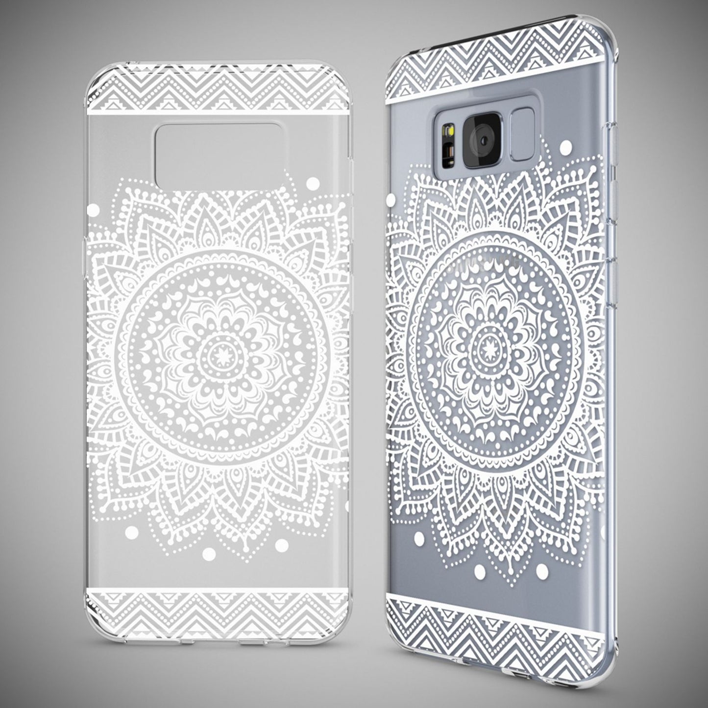 NALIA Handyhülle kompatibel mit Samsung Galaxy S8, Motiv Design Slim Silikon Case Cover, Crystal Schutzhülle Handy-Tasche Dünn, Muster Backcover Bumper Smart-Phone Hülle