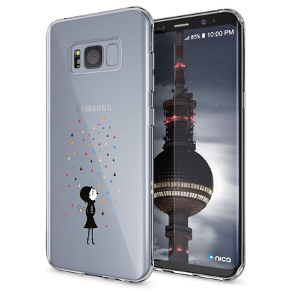NALIA Handyhülle kompatibel mit Samsung Galaxy S8, Motiv Design Slim Silikon Case Cover, Crystal Schutzhülle Handy-Tasche Dünn, Muster Backcover Bumper Smart-Phone Hülle