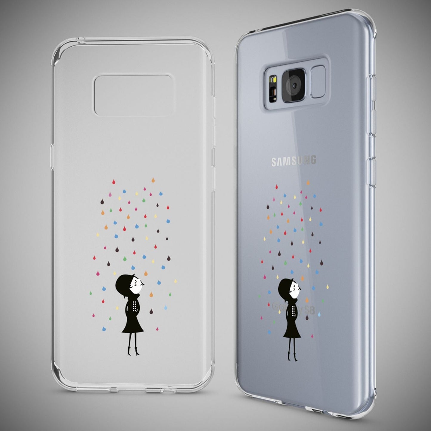 NALIA Handyhülle kompatibel mit Samsung Galaxy S8 Plus, Motiv Design Slim Silikon Case Cover, Crystal Schutzhülle Handy-Tasche Dünn, Muster Backcover Smart-Phone Hülle