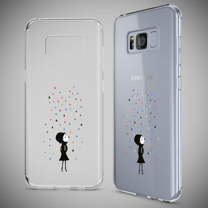 NALIA Handyhülle kompatibel mit Samsung Galaxy S8, Motiv Design Slim Silikon Case Cover, Crystal Schutzhülle Handy-Tasche Dünn, Muster Backcover Bumper Smart-Phone Hülle