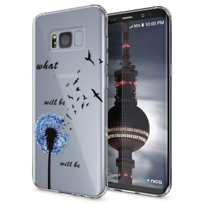 NALIA Handyhülle kompatibel mit Samsung Galaxy S8 Plus, Motiv Design Slim Silikon Case Cover, Crystal Schutzhülle Handy-Tasche Dünn, Muster Backcover Smart-Phone Hülle