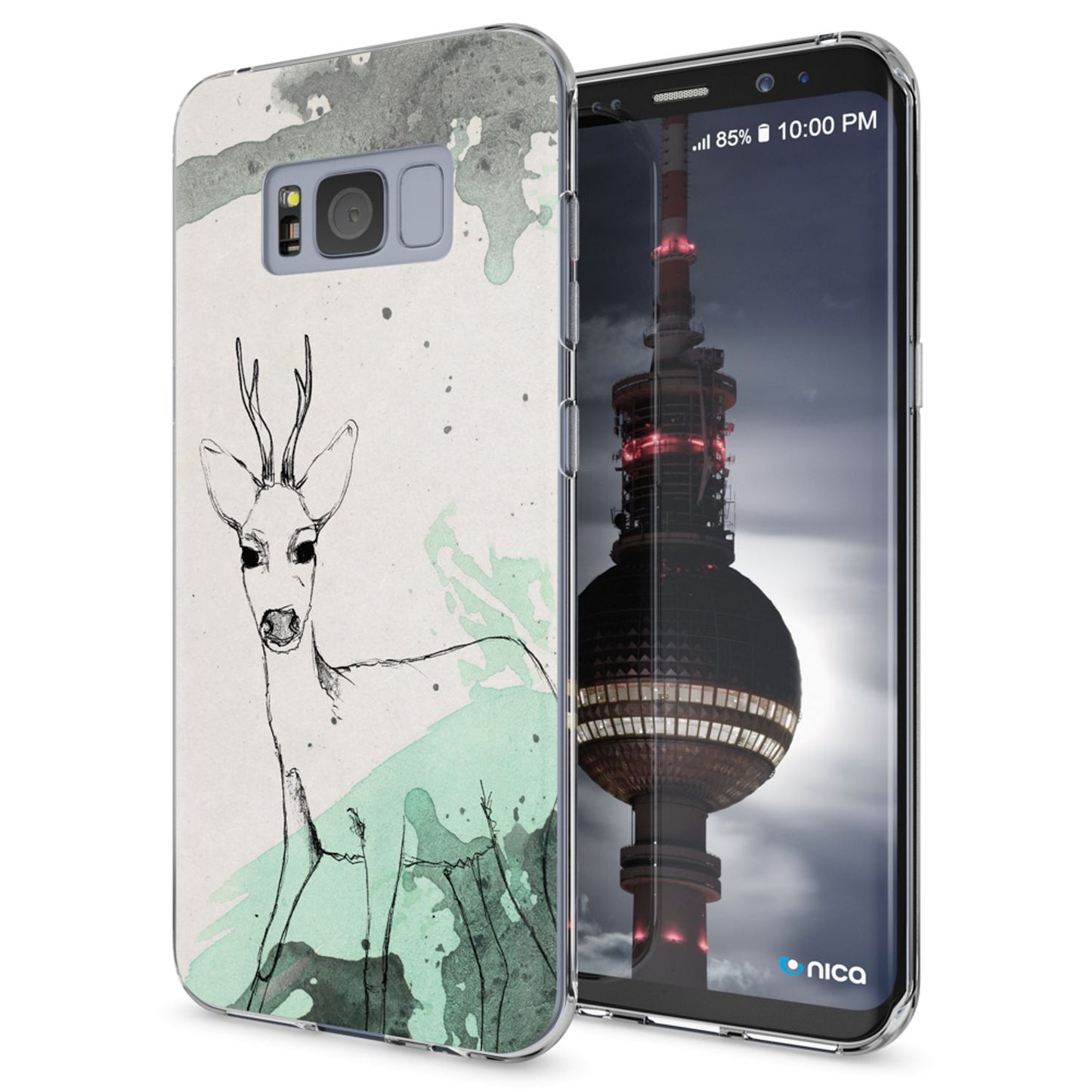 NALIA Handyhülle kompatibel mit Samsung Galaxy S8, Motiv Design Slim Silikon Case Cover, Crystal Schutzhülle Handy-Tasche Dünn, Muster Backcover Bumper Smart-Phone Hülle
