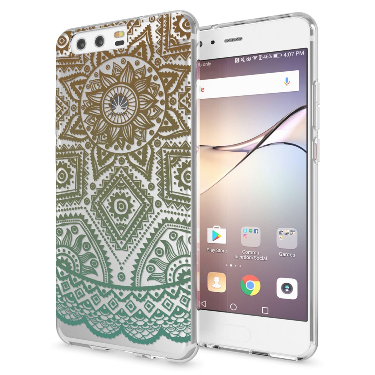 NALIA Handyhülle kompatibel mit Huawei P10, Motiv Design Slim Silikon Case Cover, Crystal Schutzhülle Handy-Tasche Dünn, Muster Etui Backcover Hülle Smart-Phone Bumper