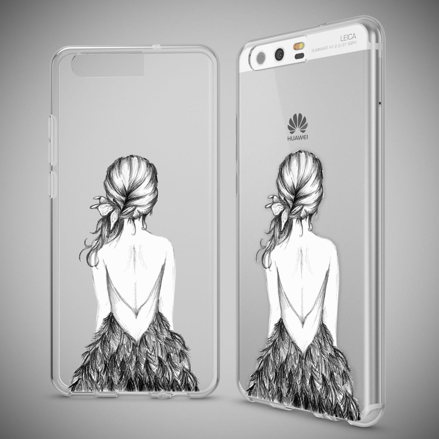 NALIA Handyhülle kompatibel mit Huawei P10, Motiv Design Slim Silikon Case Cover, Crystal Schutzhülle Handy-Tasche Dünn, Muster Etui Backcover Hülle Smart-Phone Bumper