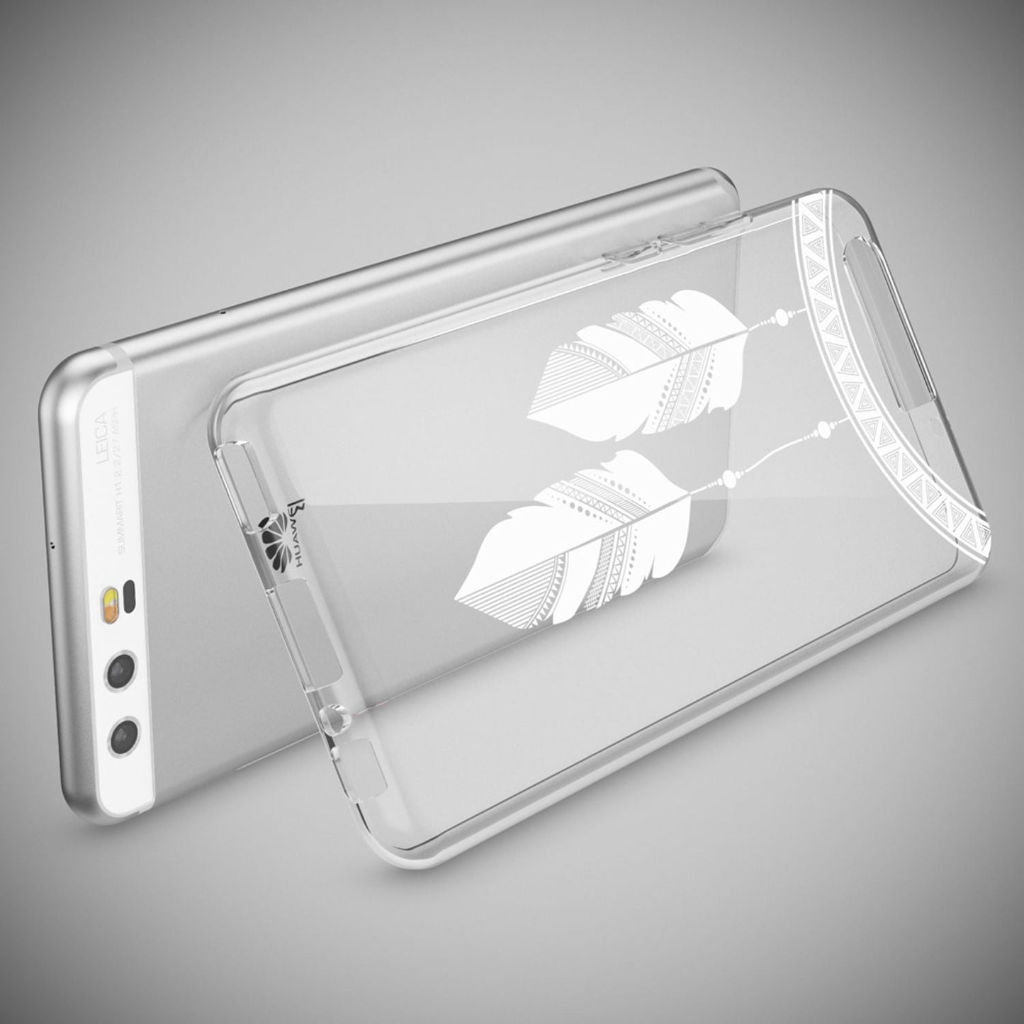 NALIA Handyhülle kompatibel mit Huawei P10, Motiv Design Slim Silikon Case Cover, Crystal Schutzhülle Handy-Tasche Dünn, Muster Etui Backcover Hülle Smart-Phone Bumper