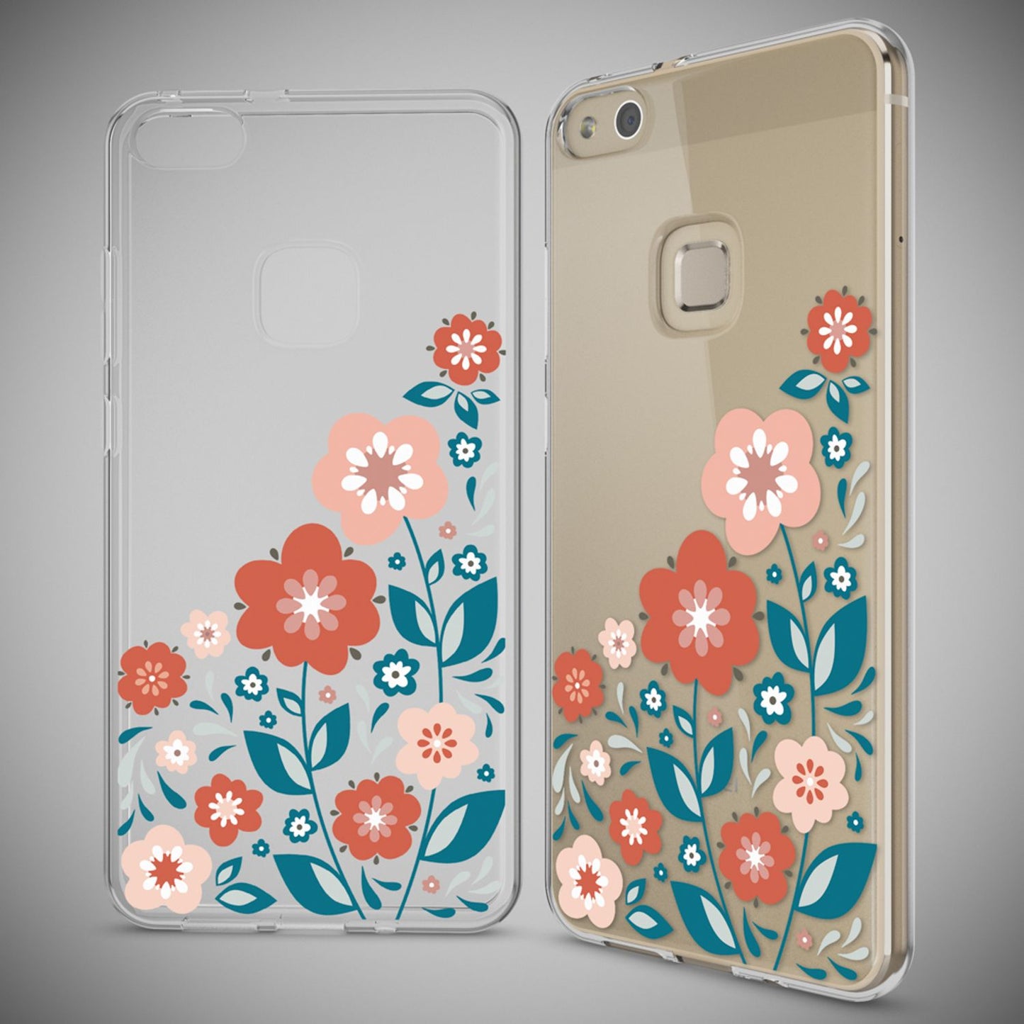 NALIA Handyhülle kompatibel mit Huawei P10 Lite, Motiv Design Slim Silikon Case Cover, Crystal Schutzhülle Handy-Tasche Dünn, Muster Backcover Skin Smart-Phone Hülle