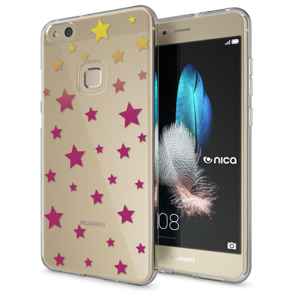 NALIA Handyhülle kompatibel mit Huawei P10 Lite, Motiv Design Slim Silikon Case Cover, Crystal Schutzhülle Handy-Tasche Dünn, Muster Backcover Skin Smart-Phone Hülle