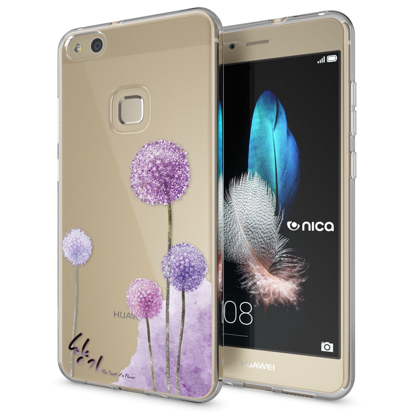 NALIA Handyhülle kompatibel mit Huawei P10 Lite, Motiv Design Slim Silikon Case Cover, Crystal Schutzhülle Handy-Tasche Dünn, Muster Backcover Skin Smart-Phone Hülle