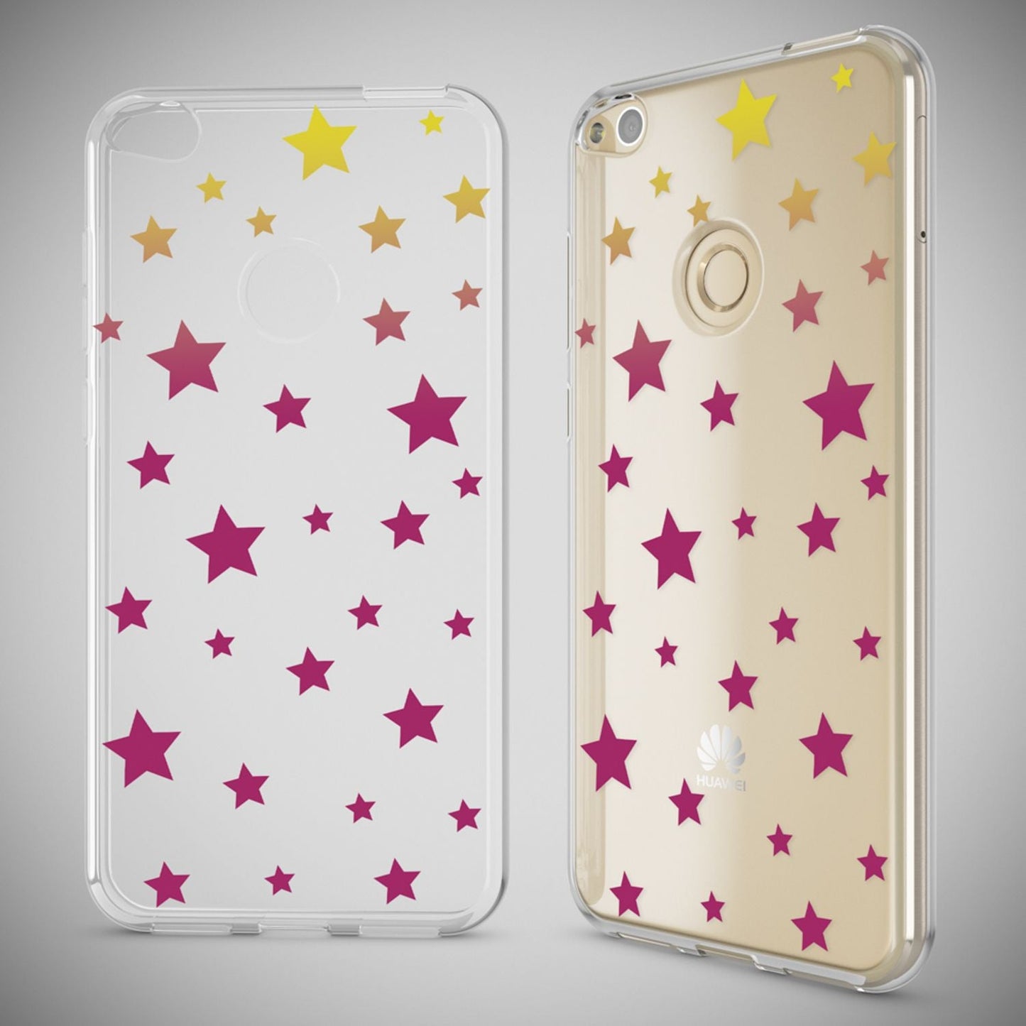 NALIA Handyhülle kompatibel mit Huawei P8 Lite 2017, Motiv Design Slim Silikon Case Cover, Crystal Schutzhülle Handy-Tasche Dünn, Muster Etui Backcover Smart-Phone Hülle