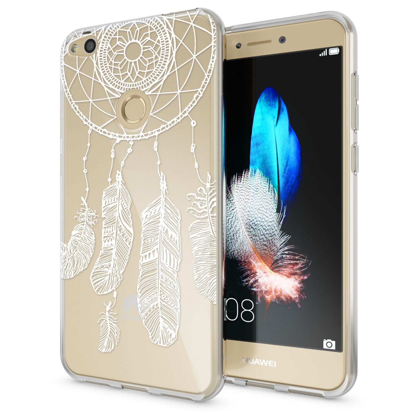 NALIA Handyhülle kompatibel mit Huawei P8 Lite 2017, Motiv Design Slim Silikon Case Cover, Crystal Schutzhülle Handy-Tasche Dünn, Muster Etui Backcover Smart-Phone Hülle