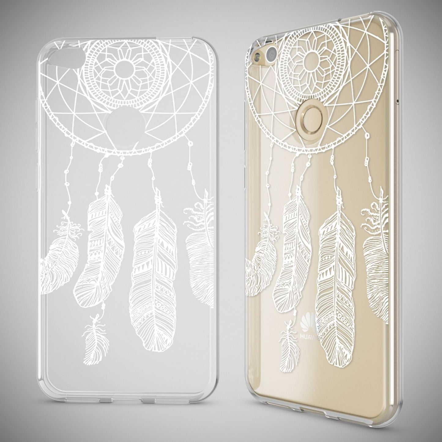 NALIA Handyhülle kompatibel mit Huawei P8 Lite 2017, Motiv Design Slim Silikon Case Cover, Crystal Schutzhülle Handy-Tasche Dünn, Muster Etui Backcover Smart-Phone Hülle