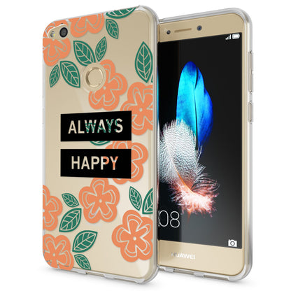 NALIA Handyhülle kompatibel mit Huawei P8 Lite 2017, Motiv Design Slim Silikon Case Cover, Crystal Schutzhülle Handy-Tasche Dünn, Muster Etui Backcover Smart-Phone Hülle