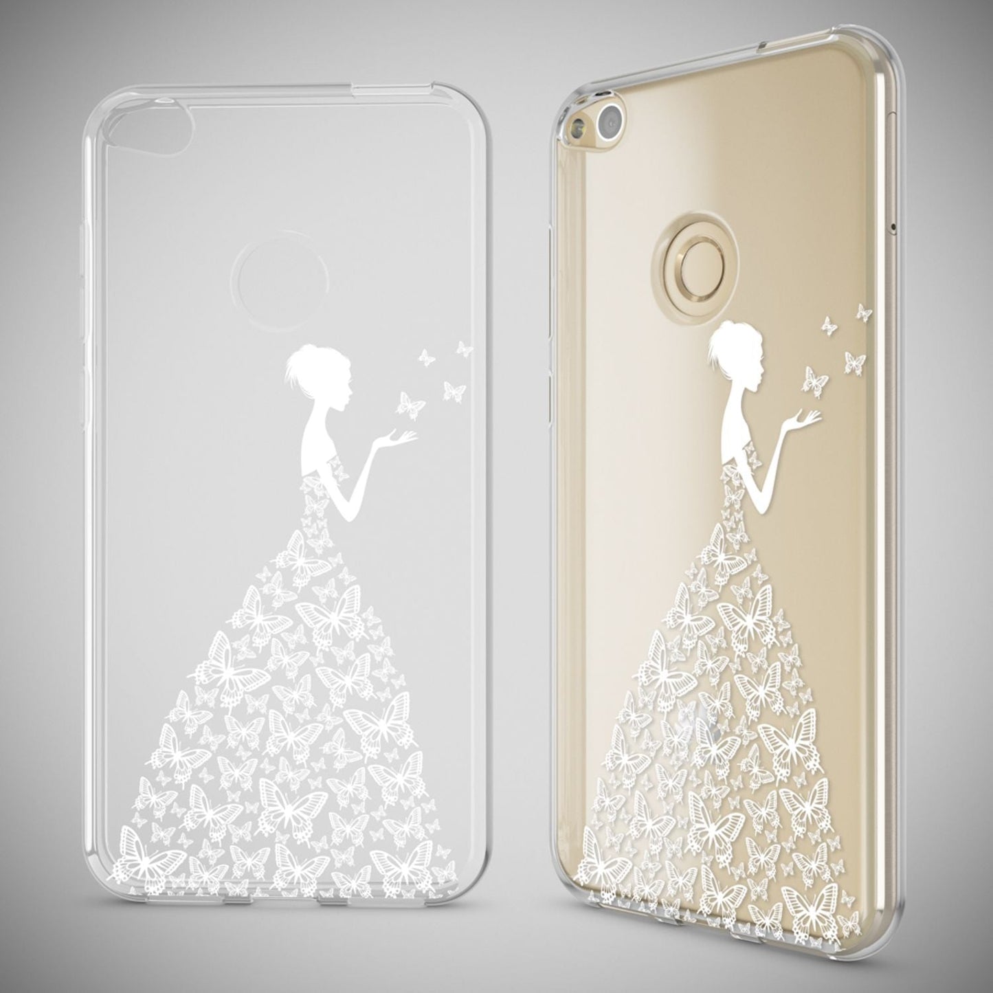 NALIA Handyhülle kompatibel mit Huawei P8 Lite 2017, Motiv Design Slim Silikon Case Cover, Crystal Schutzhülle Handy-Tasche Dünn, Muster Etui Backcover Smart-Phone Hülle