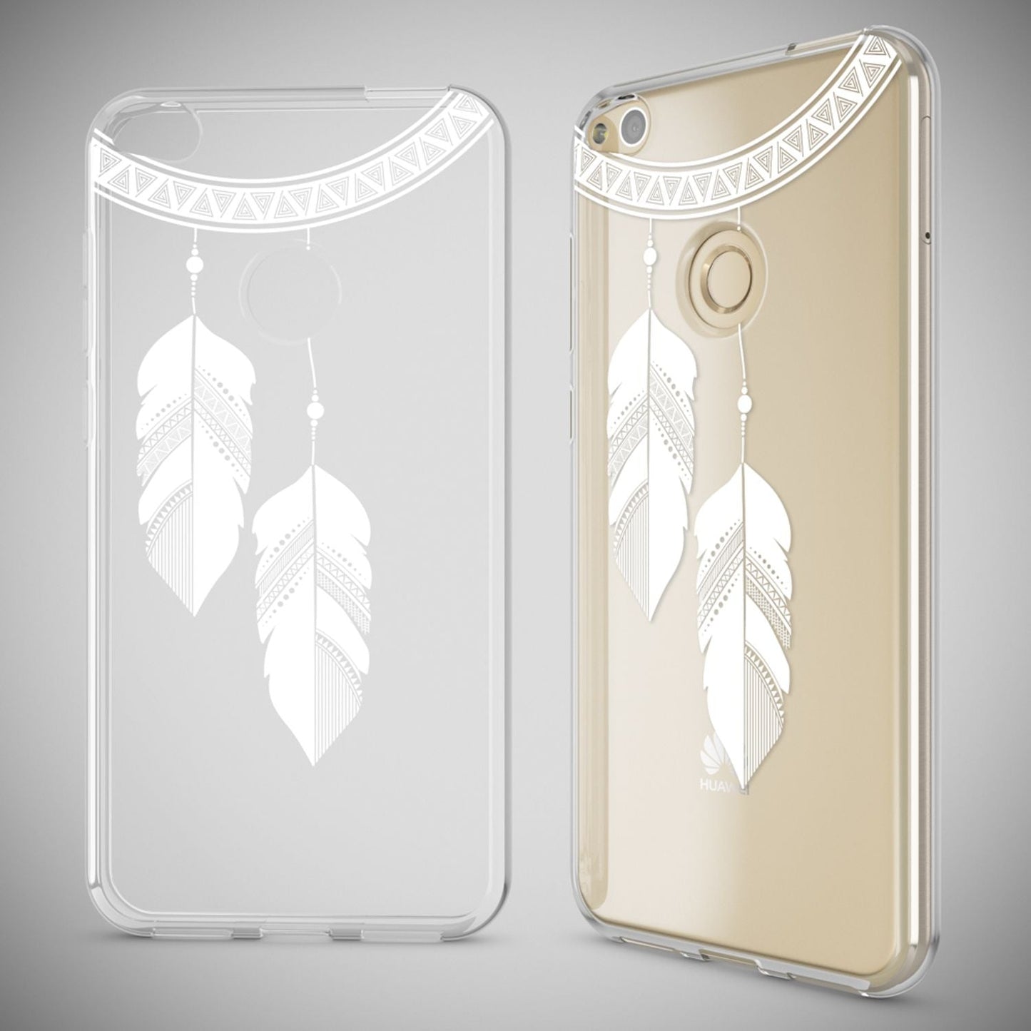 NALIA Handyhülle kompatibel mit Huawei P8 Lite 2017, Motiv Design Slim Silikon Case Cover, Crystal Schutzhülle Handy-Tasche Dünn, Muster Etui Backcover Smart-Phone Hülle