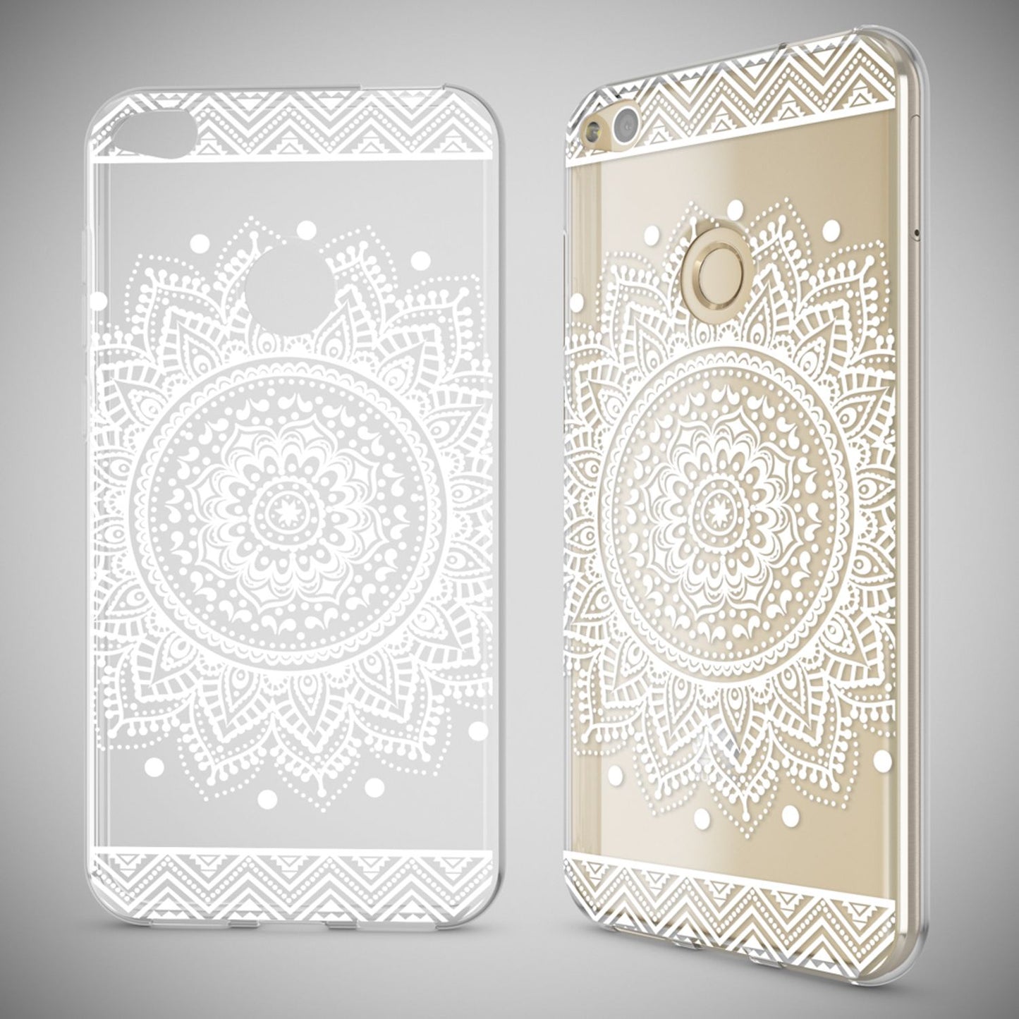 NALIA Handyhülle kompatibel mit Huawei P8 Lite 2017, Motiv Design Slim Silikon Case Cover, Crystal Schutzhülle Handy-Tasche Dünn, Muster Etui Backcover Smart-Phone Hülle