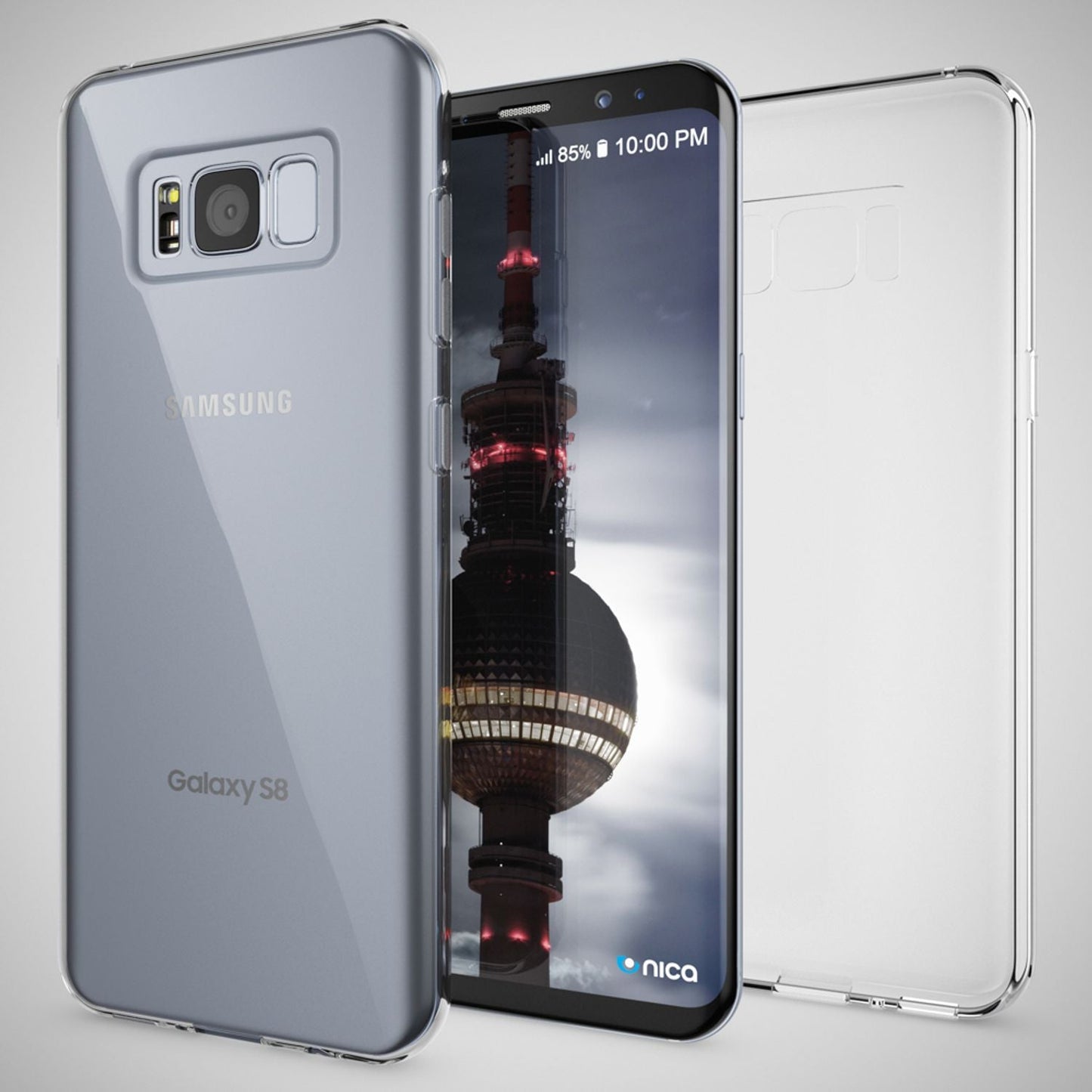 NALIA Transparente Silikonhülle für Samsung Galaxy S8 – Anti-Gelb & Rutschfest – GLAZE (Handyhülle Kristallklar, Schlank & Stoßfest) – Marke aus Berlin