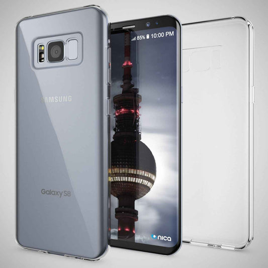 NALIA Transparente Silikonhülle für Samsung Galaxy S8 – Anti-Gelb & Rutschfest – GLAZE (Handyhülle Kristallklar, Schlank & Stoßfest) – Marke aus Berlin