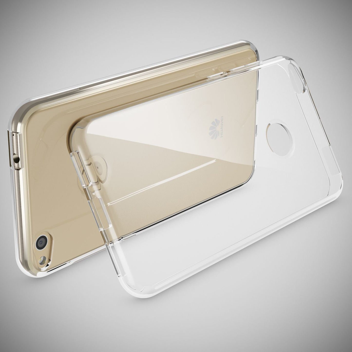 NALIA Transparente Silikonhülle für Huawei P8 Lite (2017) – Anti-Gelb & Rutschfest – GLAZE (Handyhülle Kristallklar, Schlank & Stoßfest) – Marke aus Berlin
