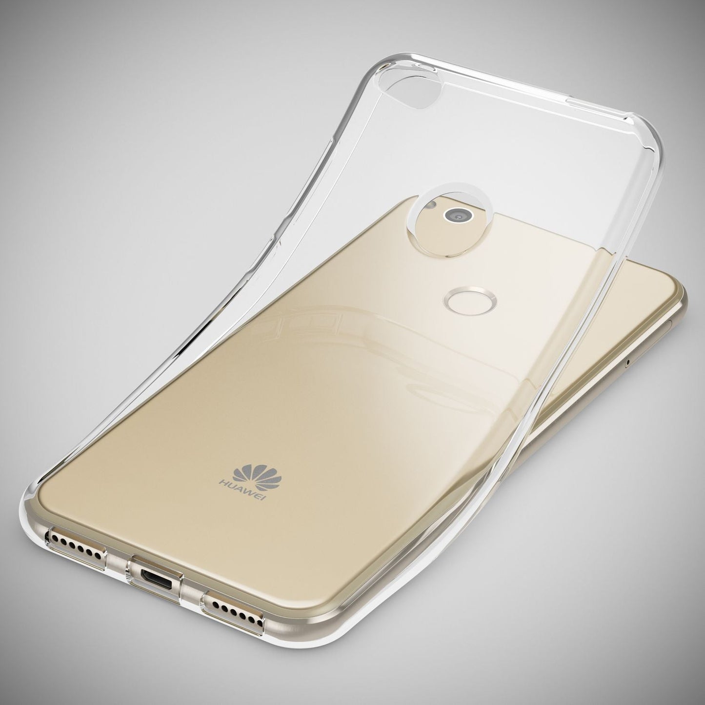NALIA Transparente Silikonhülle für Huawei P8 Lite (2017) – Anti-Gelb & Rutschfest – GLAZE (Handyhülle Kristallklar, Schlank & Stoßfest) – Marke aus Berlin