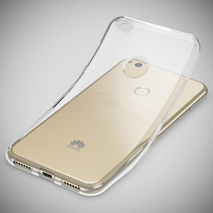 NALIA Transparente Silikonhülle für Huawei P8 Lite (2017) – Anti-Gelb & Rutschfest – GLAZE (Handyhülle Kristallklar, Schlank & Stoßfest) – Marke aus Berlin