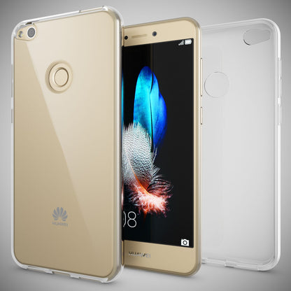 NALIA Transparente Silikonhülle für Huawei P8 Lite (2017) – Anti-Gelb & Rutschfest – GLAZE (Handyhülle Kristallklar, Schlank & Stoßfest) – Marke aus Berlin