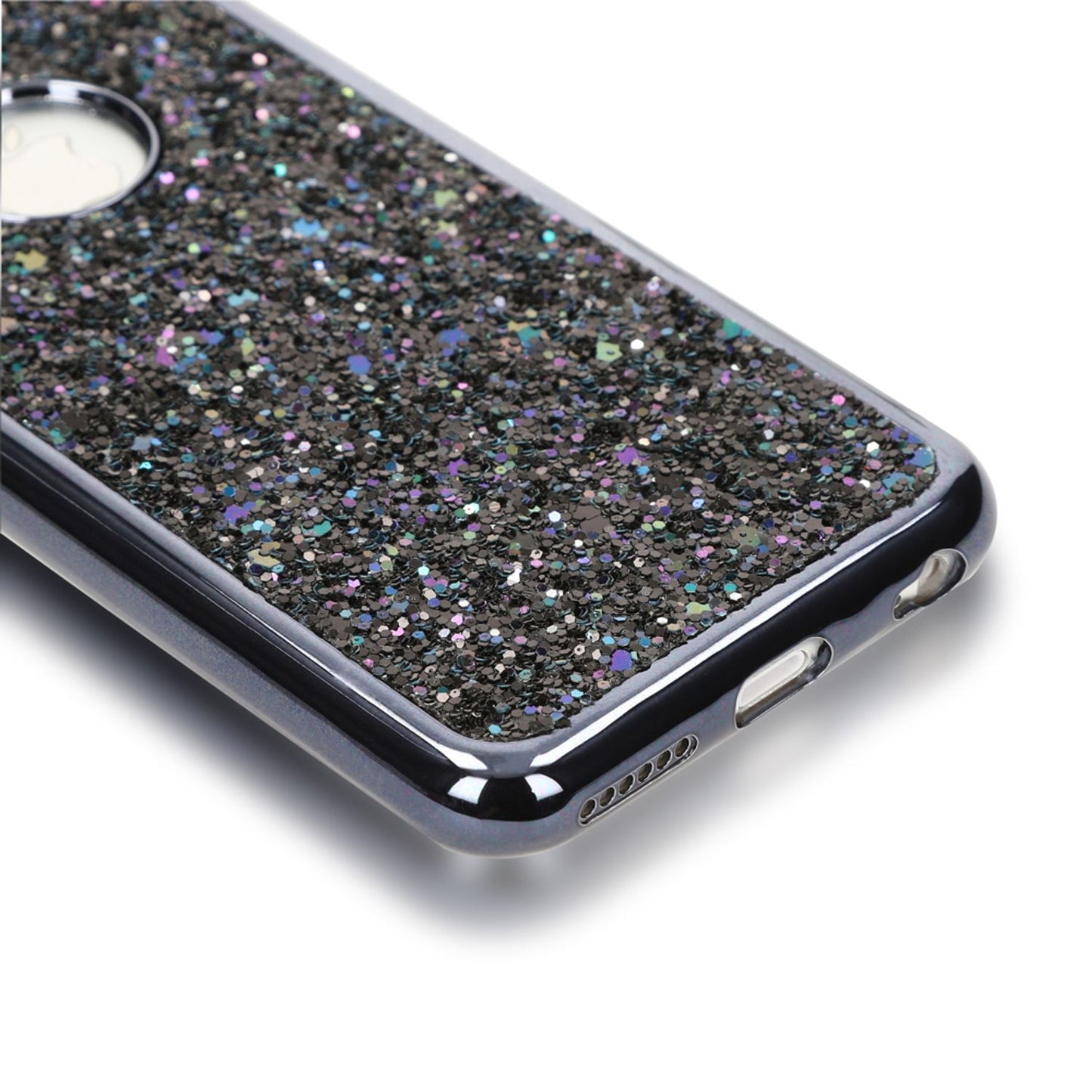 NALIA Handyhülle kompatibel mit iPhone 6 6S, Glitzer Slim Back-Cover Case mit Maus Ohren, Glitter Silikon Hülle Schutzhülle Dünn, Strass Bling Etui Handy-Tasche Smart-Phone Bumper