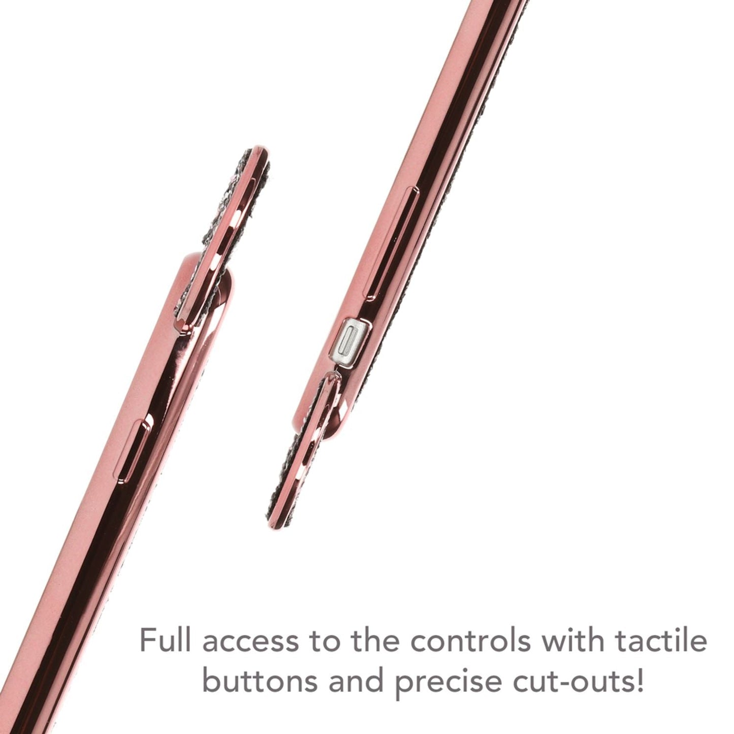 NALIA Handyhülle kompatibel mit iPhone 6 6S, Glitzer Slim Back-Cover Case mit Maus Ohren, Glitter Silikon Hülle Schutzhülle Dünn, Strass Bling Etui Handy-Tasche Smart-Phone Bumper