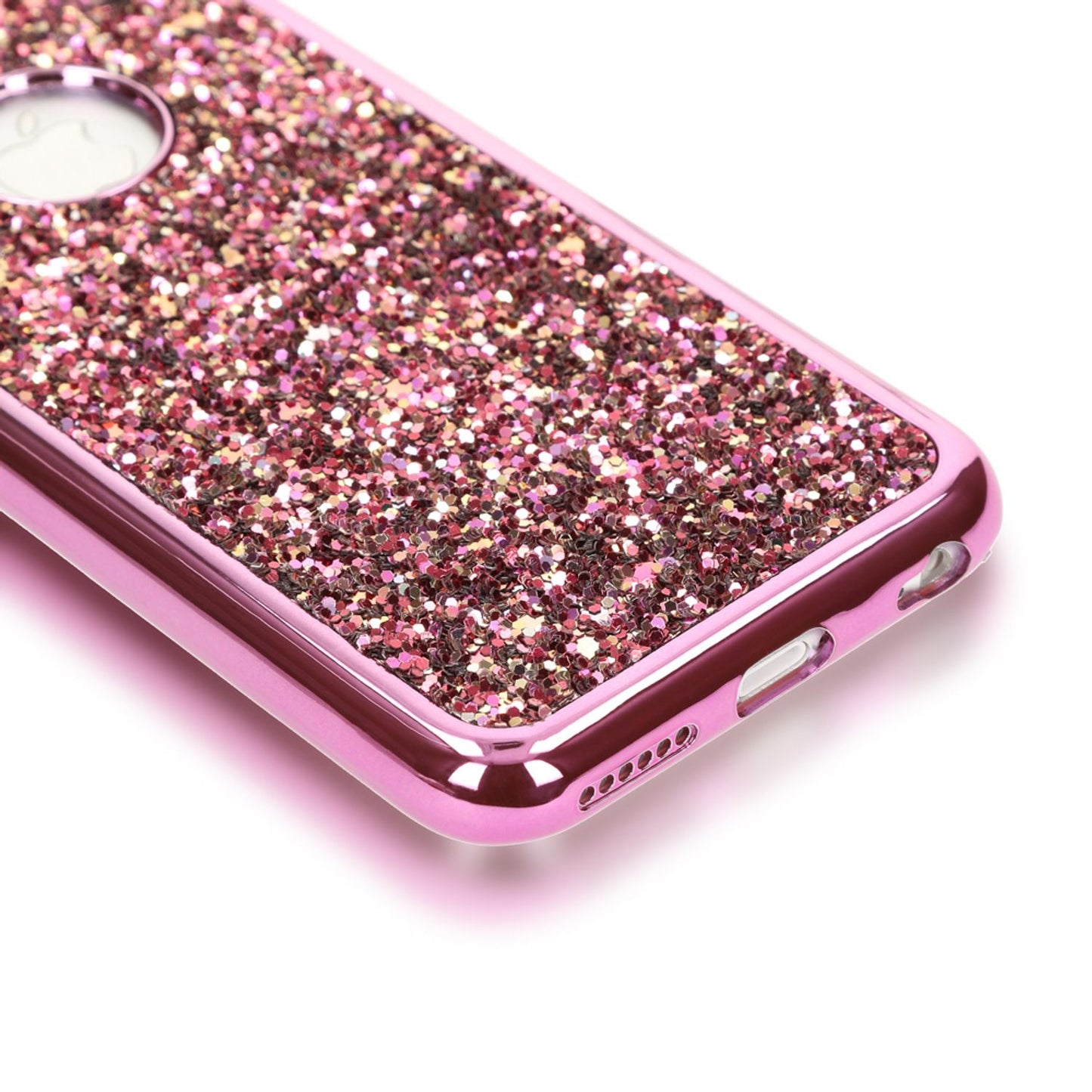 NALIA Handyhülle kompatibel mit iPhone 6 6S, Glitzer Slim Back-Cover Case mit Maus Ohren, Glitter Silikon Hülle Schutzhülle Dünn, Strass Bling Etui Handy-Tasche Smart-Phone Bumper