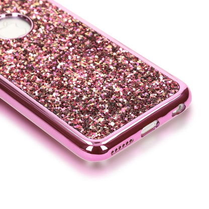 NALIA Handyhülle kompatibel mit iPhone 6 6S, Glitzer Slim Back-Cover Case mit Maus Ohren, Glitter Silikon Hülle Schutzhülle Dünn, Strass Bling Etui Handy-Tasche Smart-Phone Bumper