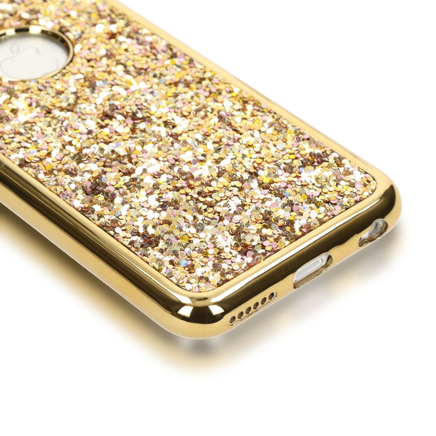 NALIA Handyhülle kompatibel mit iPhone 6 6S, Glitzer Slim Back-Cover Case mit Maus Ohren, Glitter Silikon Hülle Schutzhülle Dünn, Strass Bling Etui Handy-Tasche Smart-Phone Bumper