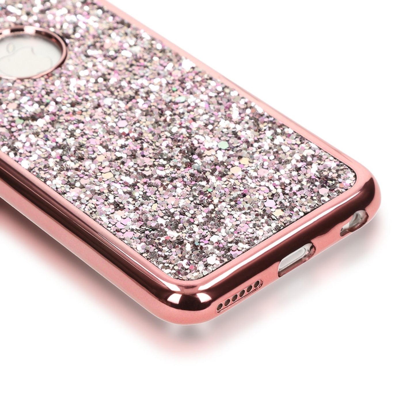 NALIA Handyhülle kompatibel mit iPhone 6 6S, Glitzer Slim Back-Cover Case mit Maus Ohren, Glitter Silikon Hülle Schutzhülle Dünn, Strass Bling Etui Handy-Tasche Smart-Phone Bumper