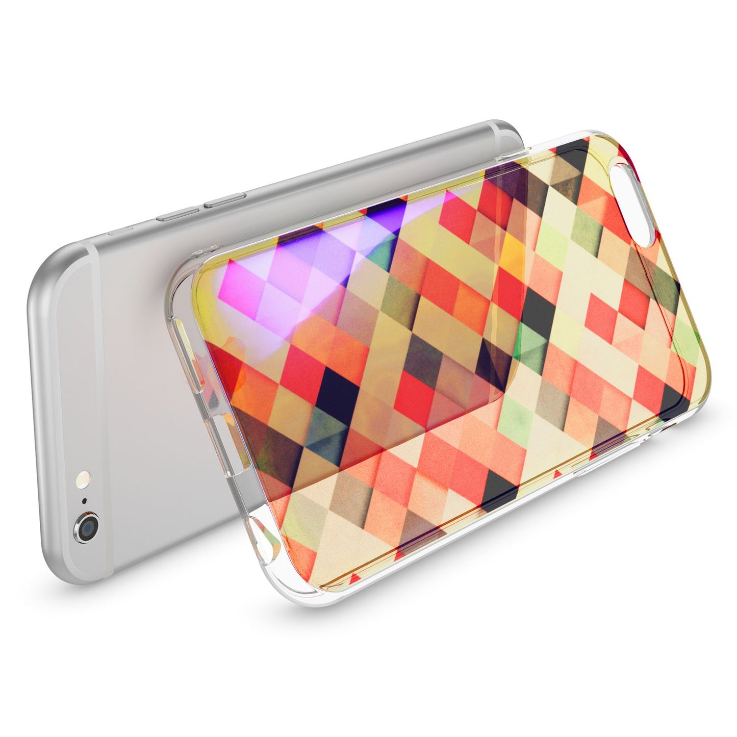 NALIA Handyhülle kompatibel mit iPhone 6 6S, Motiv Glitzer Design Slim Silikon Case Cover, Crystal Schutzhülle Dünn Durchsichtig, Handy-Tasche Hülle Backcover Bumper Etui