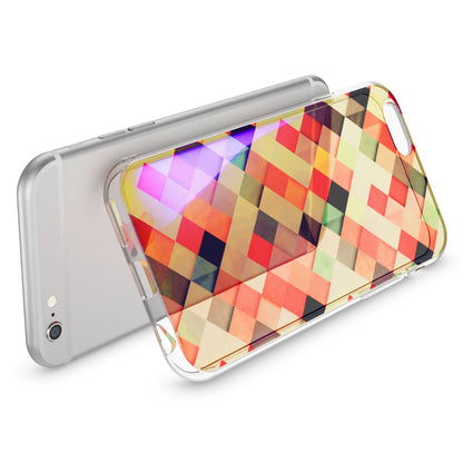 NALIA Handyhülle kompatibel mit iPhone 6 6S, Motiv Glitzer Design Slim Silikon Case Cover, Crystal Schutzhülle Dünn Durchsichtig, Handy-Tasche Hülle Backcover Bumper Etui