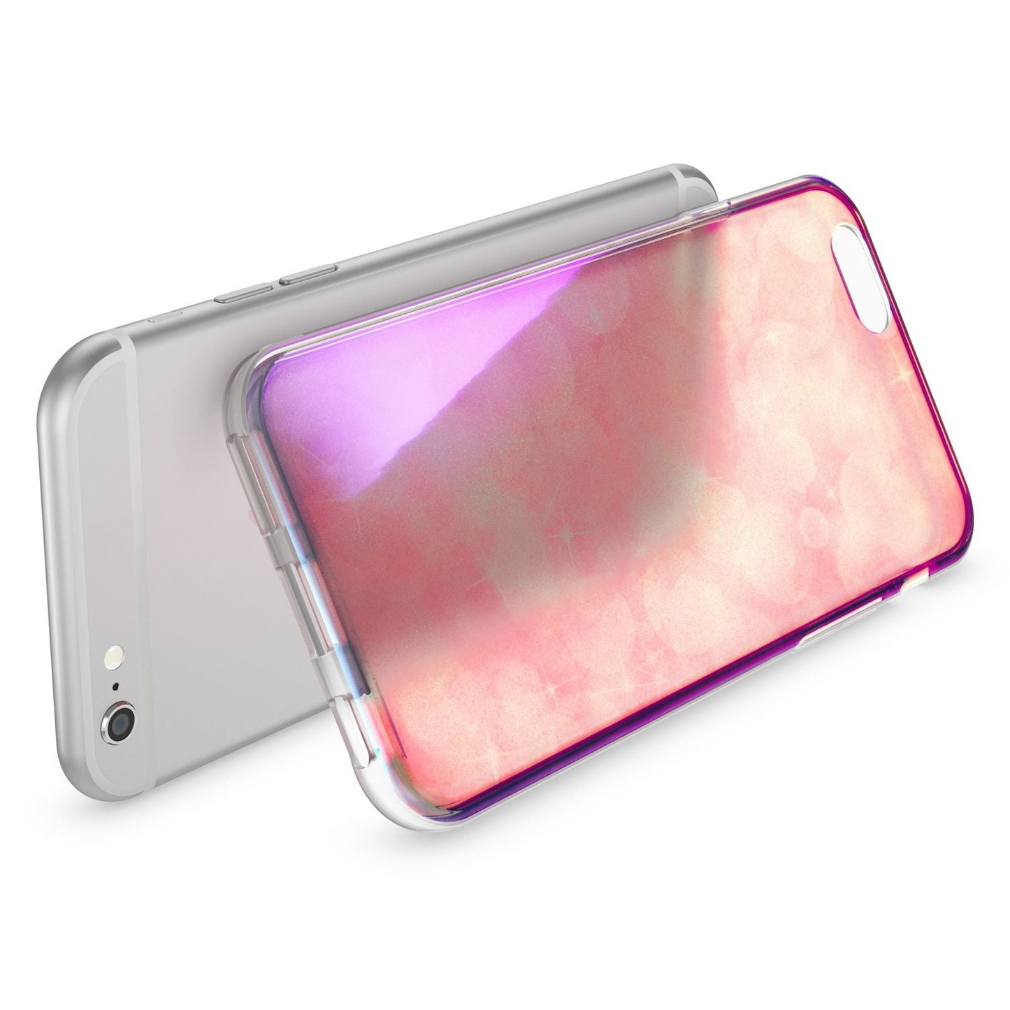 NALIA Handyhülle kompatibel mit iPhone 6 6S, Motiv Glitzer Design Slim Silikon Case Cover, Crystal Schutzhülle Dünn Durchsichtig, Handy-Tasche Hülle Backcover Bumper Etui