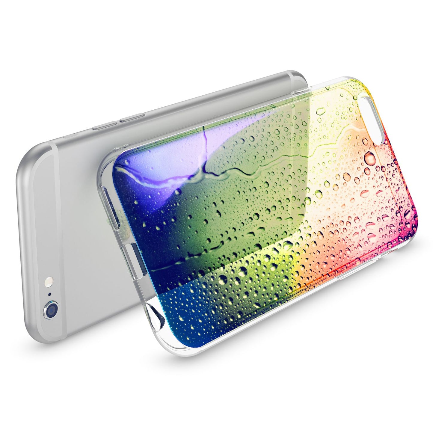 NALIA Handyhülle kompatibel mit iPhone 6 6S, Motiv Glitzer Design Slim Silikon Case Cover, Crystal Schutzhülle Dünn Durchsichtig, Handy-Tasche Hülle Backcover Bumper Etui